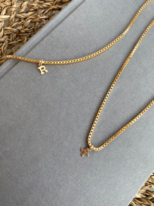 INITIAL BOX CHAIN NECKLACE