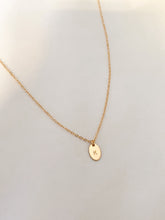Load image into Gallery viewer, OVAL INITIAL COIN NECKLACE
